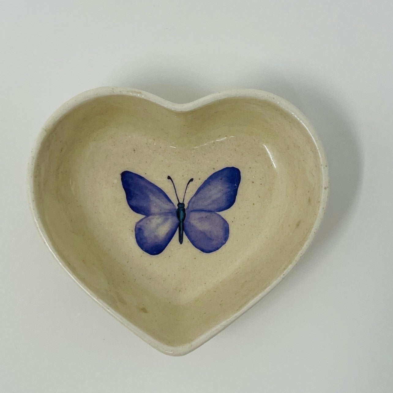 Small Heart Bowl with Butterfly