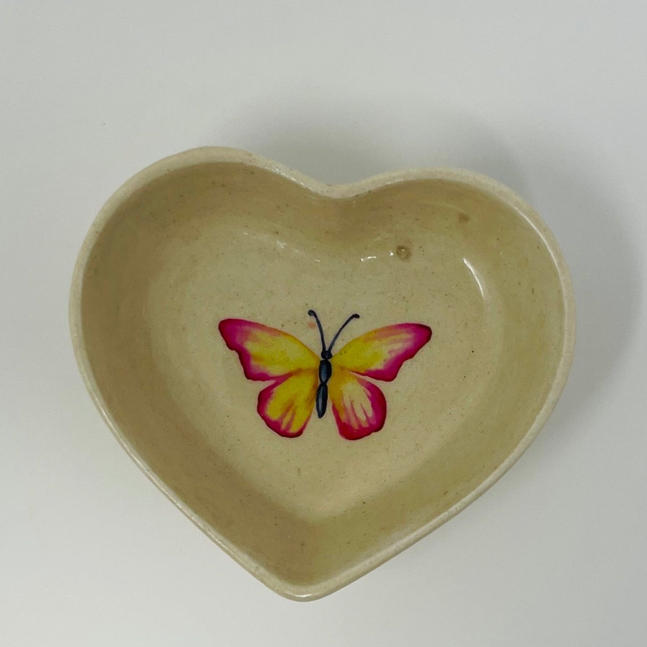 Small Heart Bowl with Butterfly