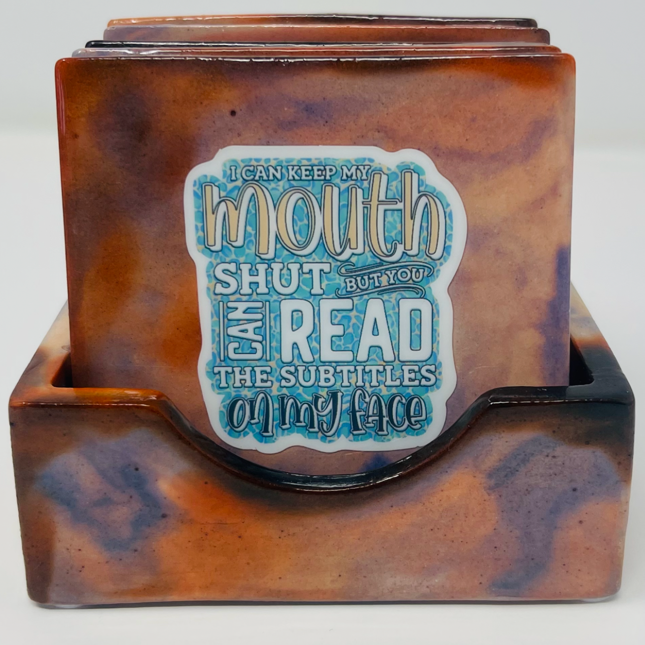 Sarcastic Coaster Set with Holder